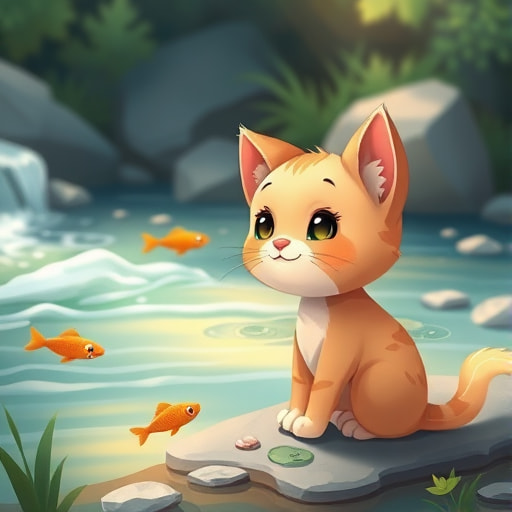 River Pals: T and M's Friendship Adventure