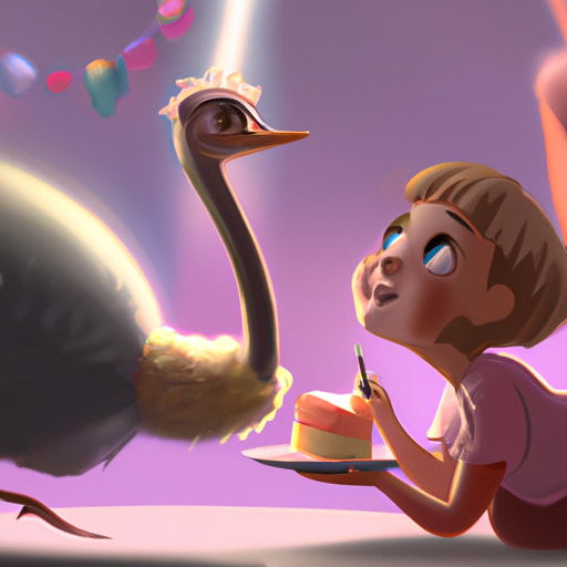 Calliope's Cake Adventure with Mumu the Ostrich