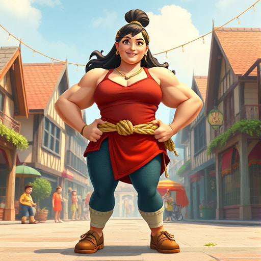 The Mighty Tug: Big Lady and the Determined Little Pig