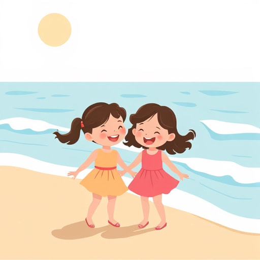 Seaside Adventure: Ahaana, Mira, and the Mermaid's Treasure