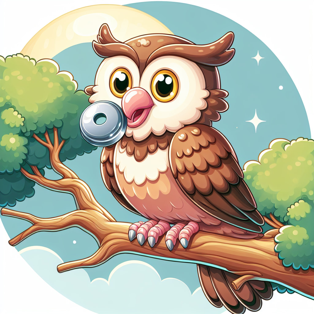 The Wise Owl's Shiny Treasure