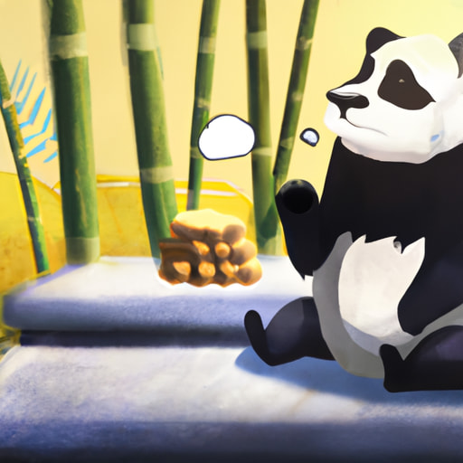 Lucy the Panda Learns to Balance Her Bamboo