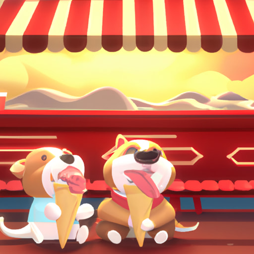 The Ice Cream Adventures of Snoopy and Husky Puppy