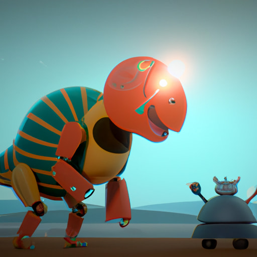 Zor the Friendly Little Monster Dinosaur Robot