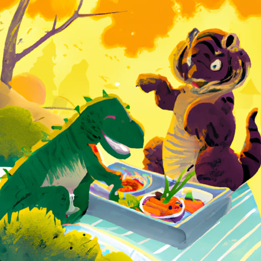 Freddie the Friendly T-Rex and His Love for Dinosaur Food