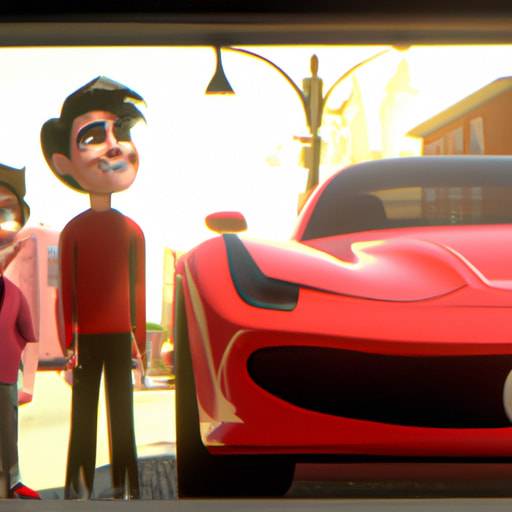 Bucky's Big Adventure in the Red Ferrari