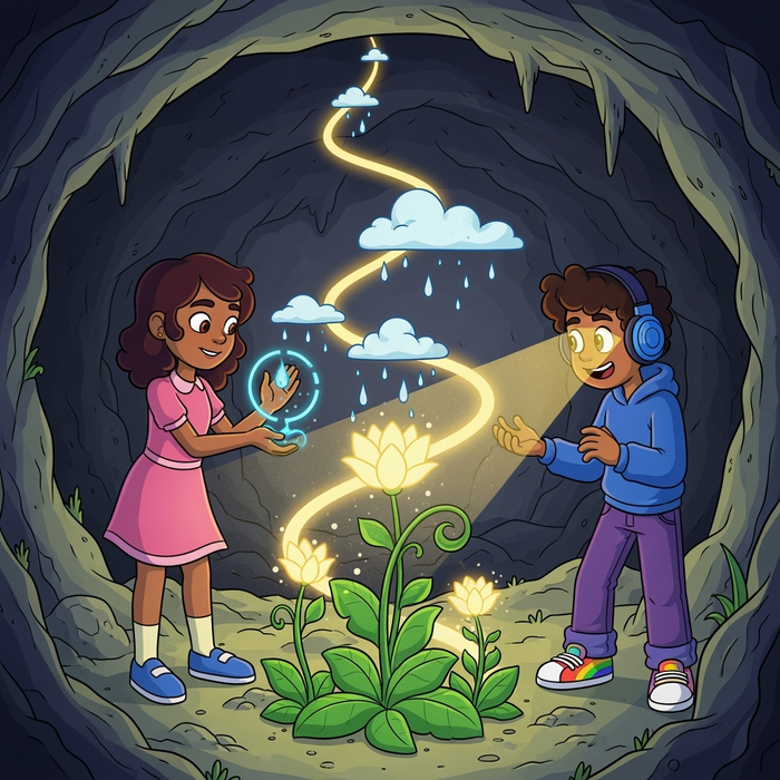 The Secret of the Glowing Cavern - Section 2