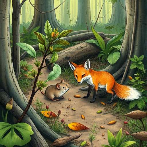 Wildgrünmaus und Wurzelfuchs: Kräuterfreunde im Wald