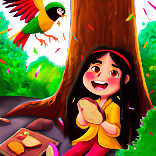 Sara's Forest Adventure with a Parrot and a Tony the Toast