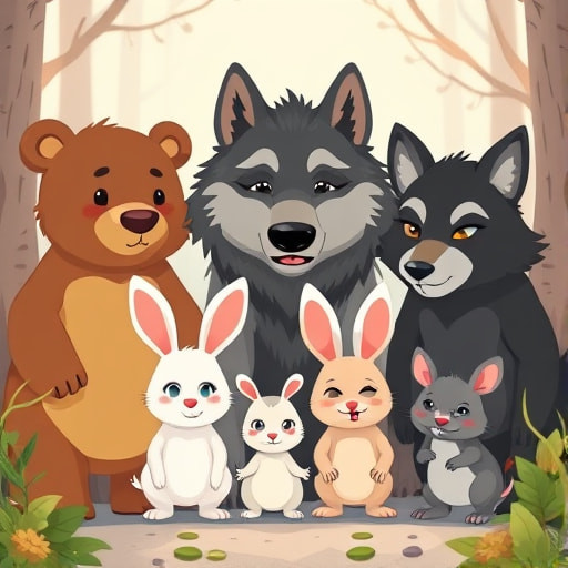 Little Paws, Big Hearts: A Tale of Unity in the Forest - Section 1