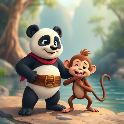 Brave Buddies: Panda and Monkey’s Heroic Adventure - Section 1