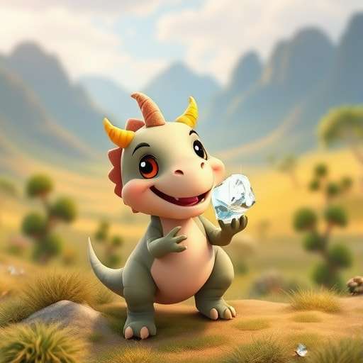 Sparkles, Sticks, and Dino Pals: A Prehistoric Friendship Tale