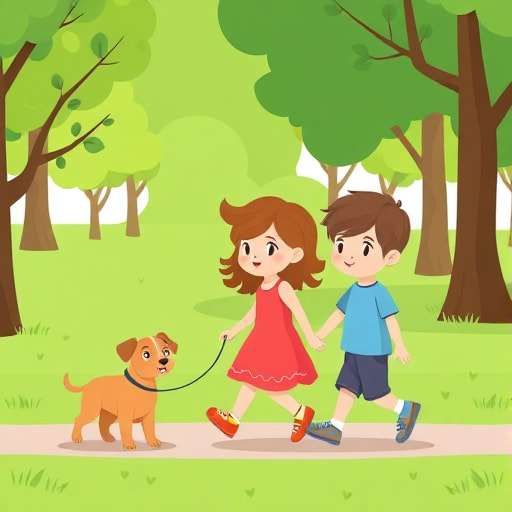 Los pequeños soñadores y su amigo peludo