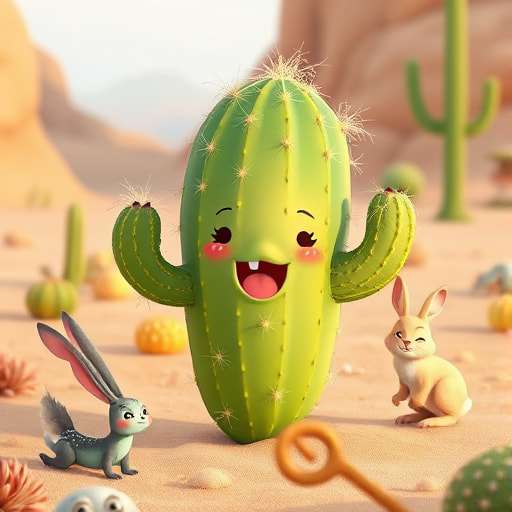 Spike's Fluffy Wish: A Cactus Tale of Self-Love