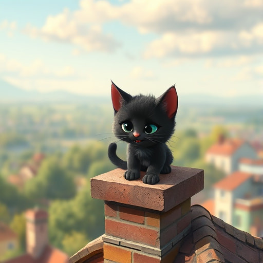 Charcoal's Rooftop Adventure: A Purrfect Rescue Tale - Section 1