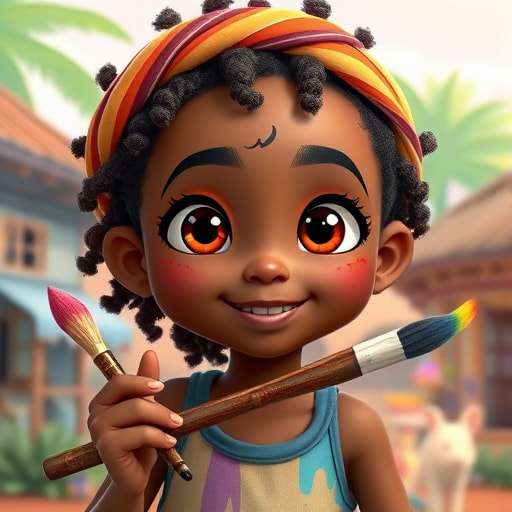 Luna and the Magic Paintbrush: Spreading Joy with Colors