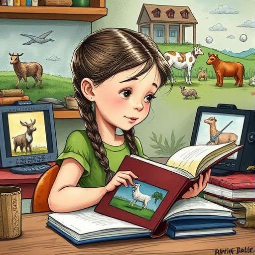 Lily’s Kind-Hearted Quest: Learning About Meat and Caring for Animals
