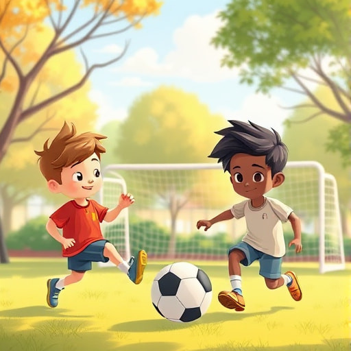 Kickin' It Together: Sam and Zakari's Winning Goal