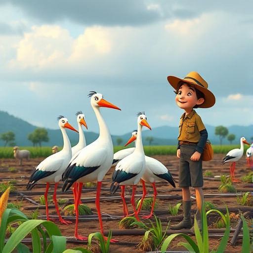 The Farmer and the Stork: A Tale of Kindness and Friendship - Section 1