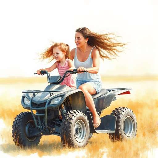 Adventures with Mom, a Quad Bike, and Furry Friends