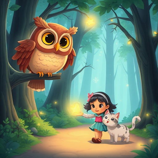 Moonlit Adventures: Lina Rose and the Magic of the Forest - Section 1
