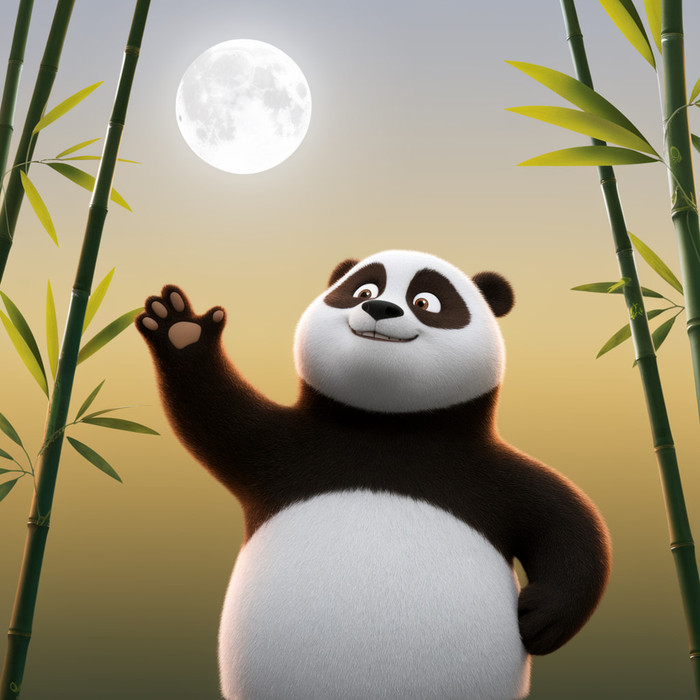 Panda on the Moon