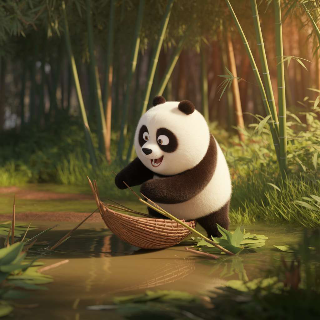 Panda's Perfect Puddle Boat