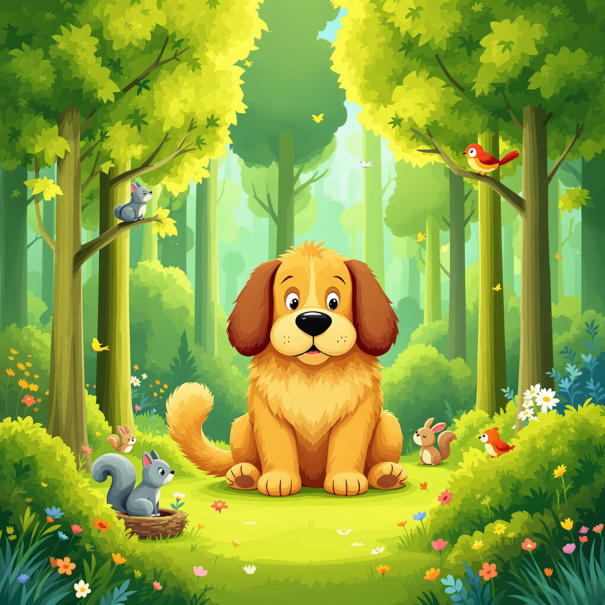 The Gentle Giant Dog in the Forest