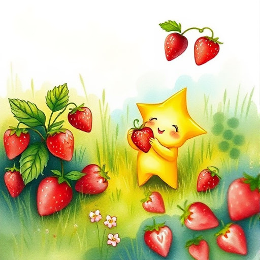 Strawberries and Starlight: A Little Star's Sweet Adventure - Section 1